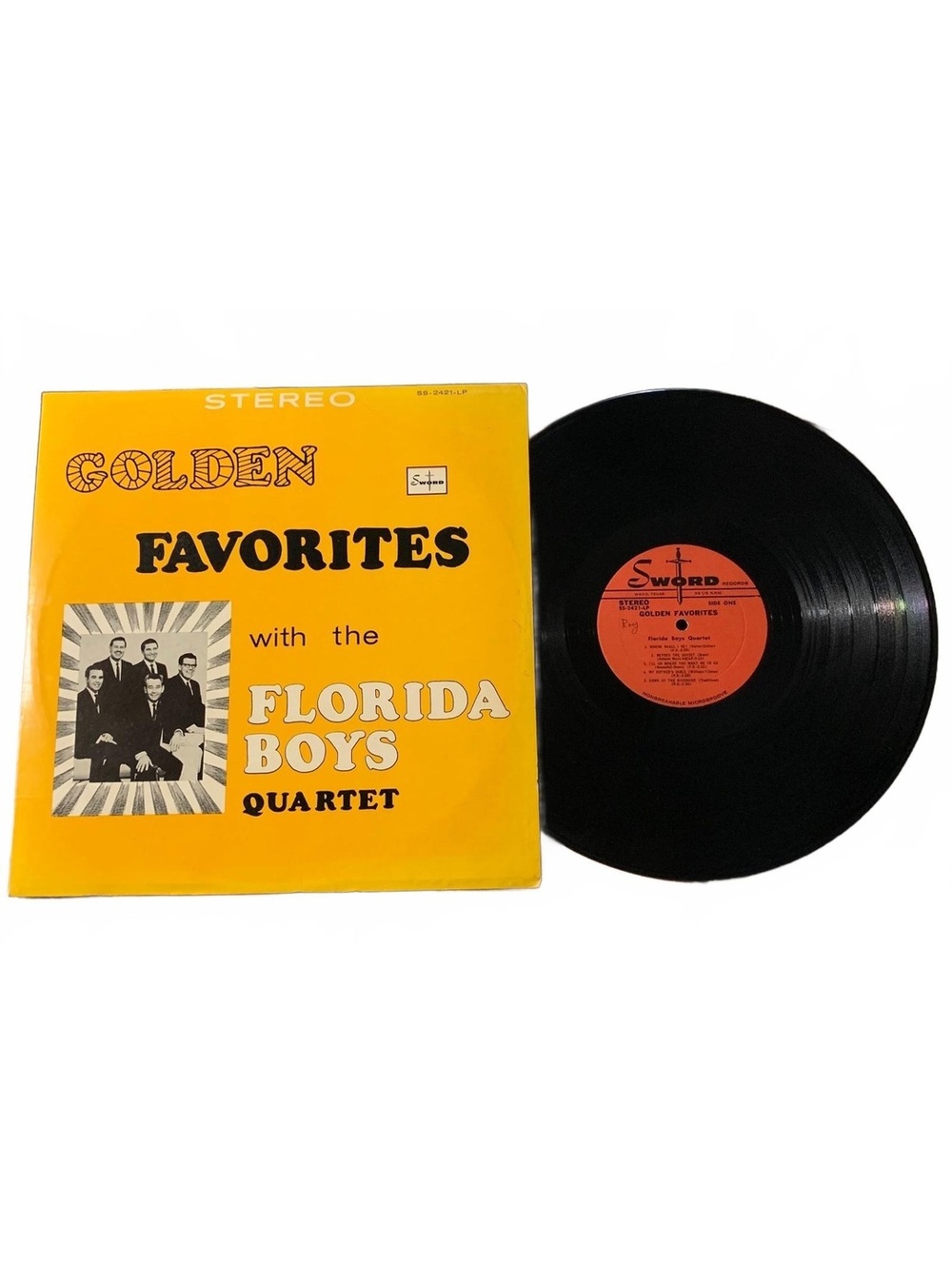 Golden Favorites by The Florida Boys Quartet Vinyl Record LP Cream Cover Good